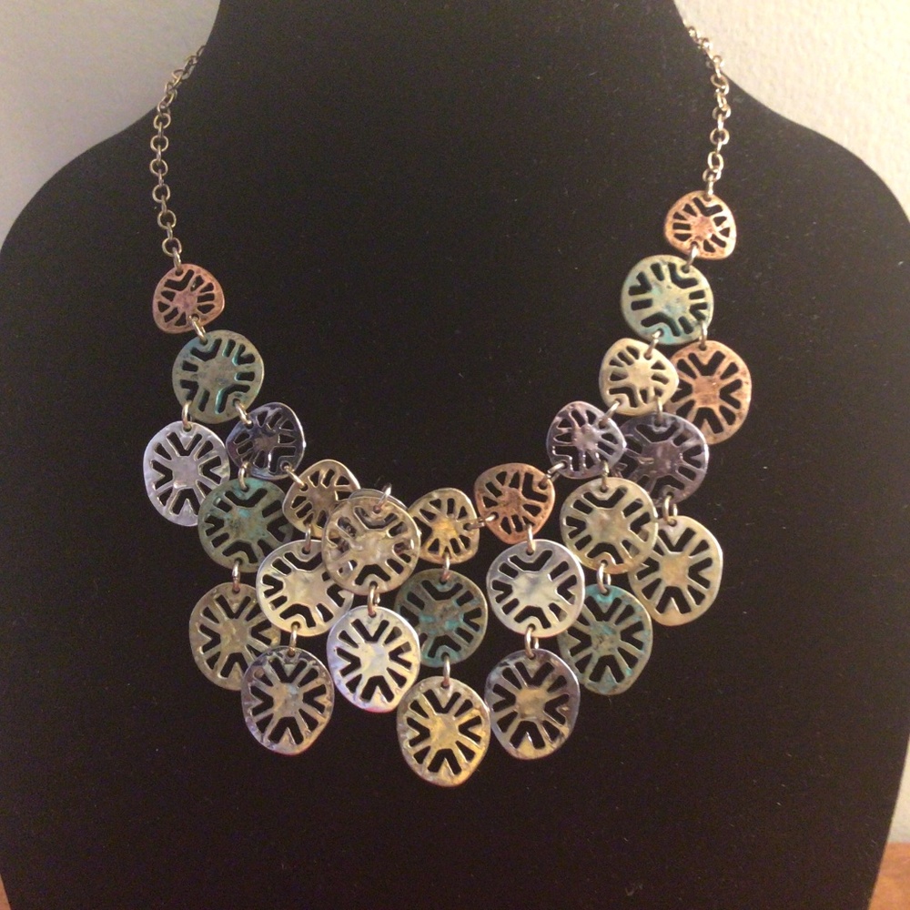 ST. Thomas Multi-Tone Statement Necklace & Bracelet